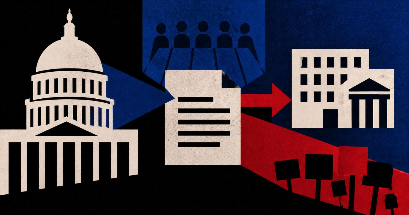 Congress hands a bill to the agencies and organizations that carry it out
